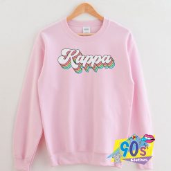 Cute Kappa Kappa Gamma Sorority Groovy Rainbow Sweatshirt