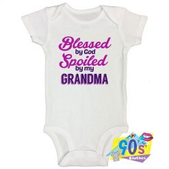Blessed By God Spoiled By Grandma Baby Onesie