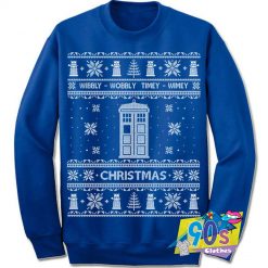 Doctor Who Wibbly Wobbly Timey Wimey Ugly Christmas Sweatshirt