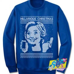 Hillarious Hillary Clinton Christmas Ugly Sweatshirt