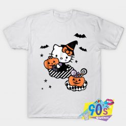 Hello Kitty Halloween With Broom T shirt