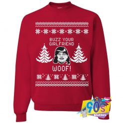 Cheap Buzz Your Girlfriend Woof Ugly Christmas Sweater