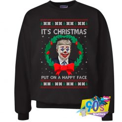 Funny Trump Joker Clown Face Smile Ugly Sweater