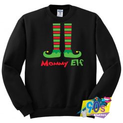 Mommy Elf Vintage Ugly Christmas Sweatshirt