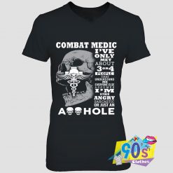 Combat Medic Skull Sarcastic T Shirt