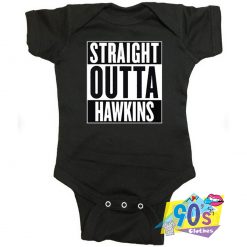Stranger Things Straight Outta Hawkins Baby Onesies