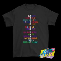 The Avengers Characters Name T Shirt