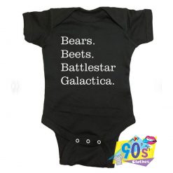The Office Bears Beets Battlestar Galactica Baby Onesie