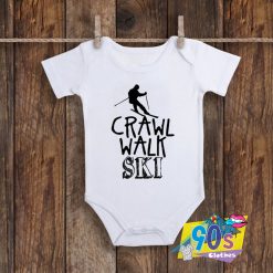 Crawl Walk Ski Baby Onesie