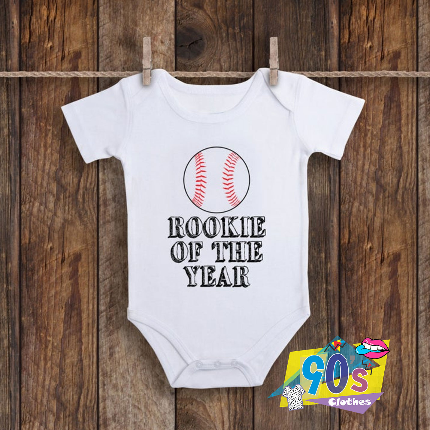 Rookie Of The Year Baby Onesie On Sale - 90sclothes.com