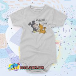 Mickey Mouse Fuck Off Garfield Baby Onesie