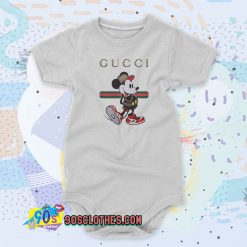 Mickey Mouse Gucci Stripe Baby Onesie