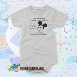 Not Licensed By The Walt Disney Company Baby Onesie