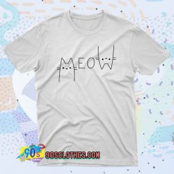 Street Letter MEOW Cat 90s T Shirt Style
