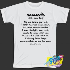 NAMASTE Soul Relax Quote T Shirt Style