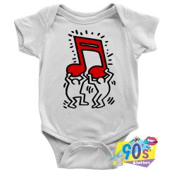 Keith Haring Music Abstract Graphic Baby Onesie