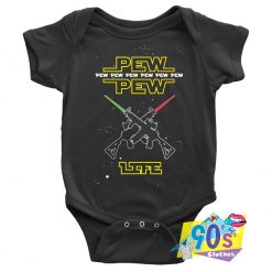 PEW PEW Life Star Wars Space Artwork Baby Onesie