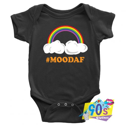 Rainbow Mood AF Graphic Baby Onesie