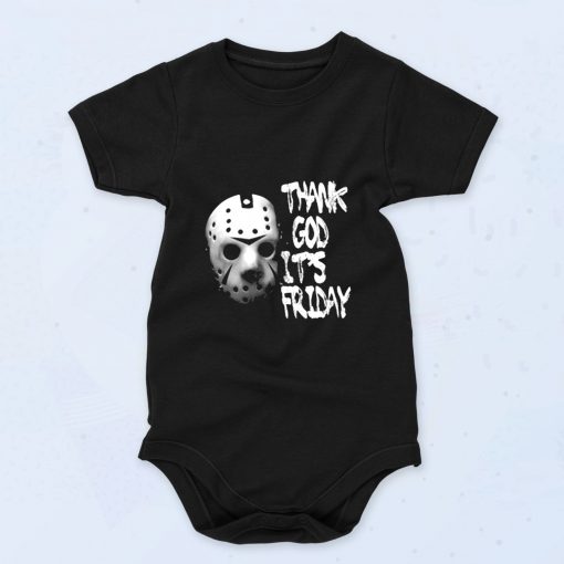 Jason Voorhees Thank God Its Friday Baby Onesies Style