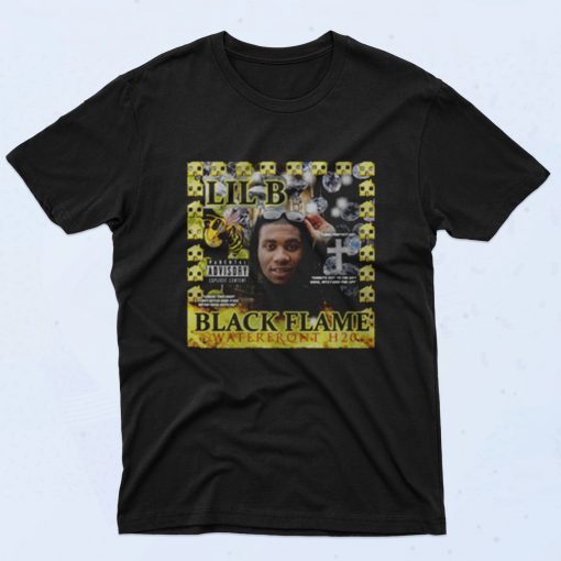 Lil B Rapper Black Flame 90s T Shirt Style