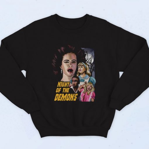 Night Of The Demons Vintage Movie Fashionable Sweatshirt
