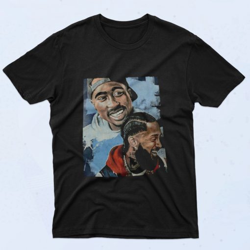 Nipsey Hussle 2 Pac Rapper 90s T Shirt Style