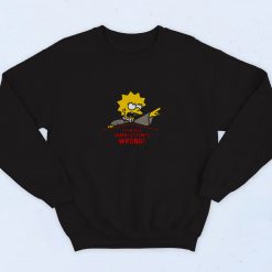Lisa Simpson The System Is Wrong 90s Sweatshirt Fashion