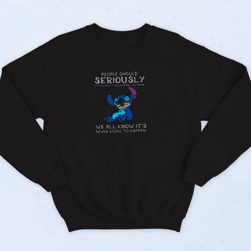 People Should Not Expecting Normal From Me Stitch 90s Sweatshirt Fashion