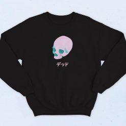 Vaporwave Pink Skull Vintage Sweatshirt