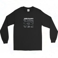 Three Stooges Hip Hop Vintage 90s Long Sleeve Shirt