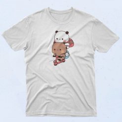 Panda And Brownie Bear Bike Riding T Shirt