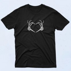 Skeleton Hand Heart T Shirt