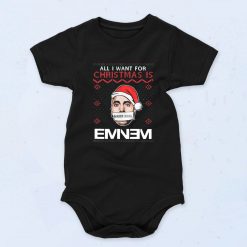 All I Want For Christmas Is Eminem Baby Onesie