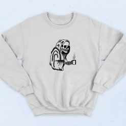 Death Before Decaf Skeleton Sweatshirt