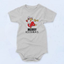 Santa Merry Kickmas Baby Onesie