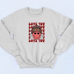 Love You Smiley Graphic Sweatshirt