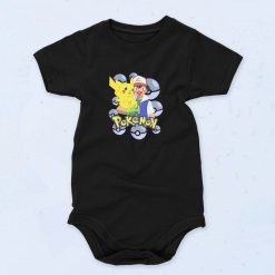 Pokemon Ash and Pikachu 90s Baby Onesie