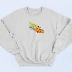 Gay Garfield Simpson Funny 90s Sweatshirt
