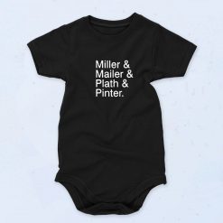 Miller and Mailer and Plath and Pinter 90s Baby Onesie