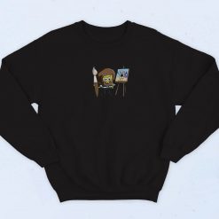 Sponge Bob Ross 90s Retro Sweatshirt