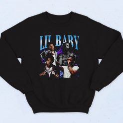 Lil Baby Black Rapper 90s Sweatshirt Street Style