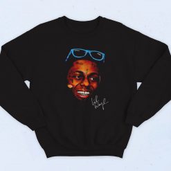 Lil Wayne Face Photoshoot 90s Sweatshirt Street Style