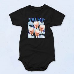 Trump Mug Shot Baby Onesie 90s Style