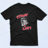 Stray Cats Cat Head Red Letters Vintage Band T Shirt